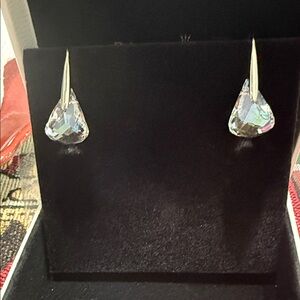Swarovski Silver Crystal Drop Earrings